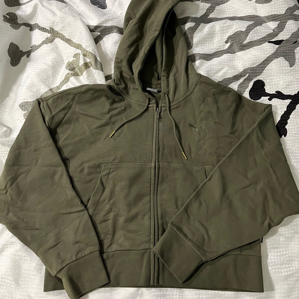 Puma crop zip up sweatshirt